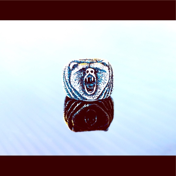 Custom Made Grizzly Bear Ring - Picture 1 of 3
